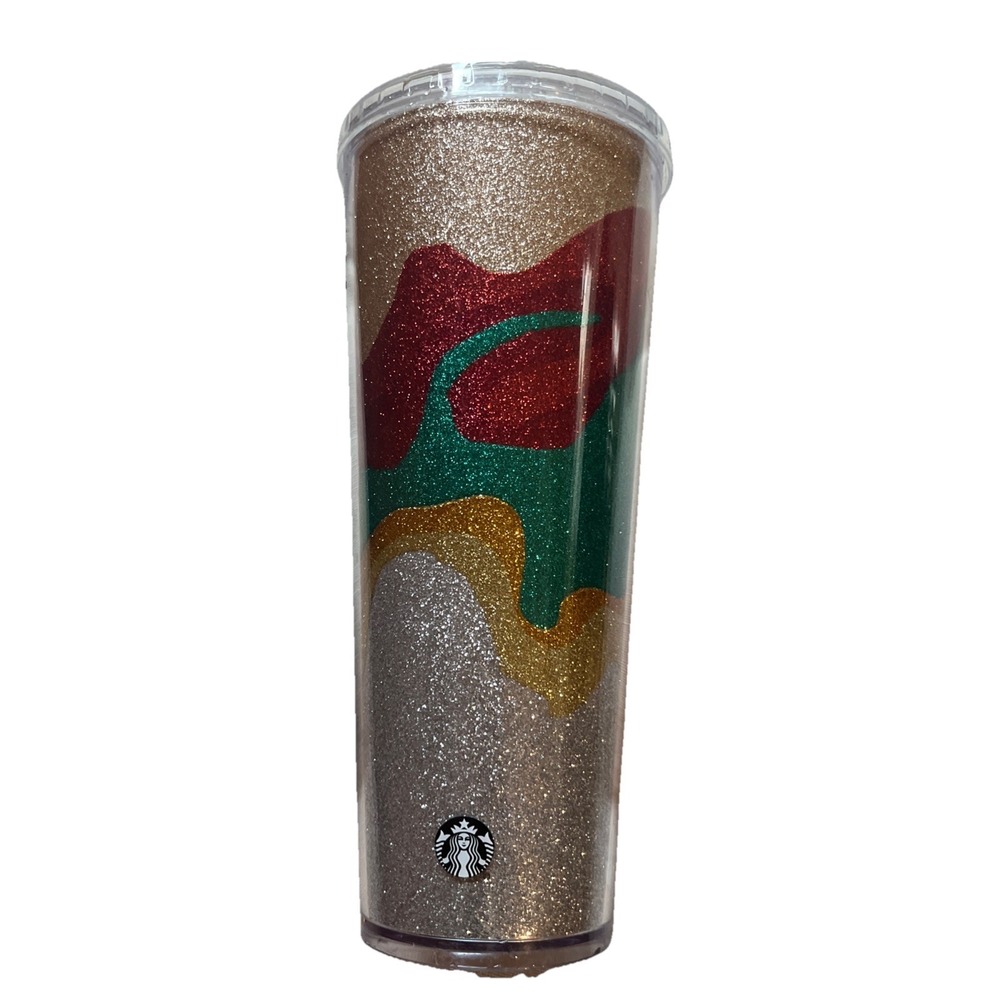 Starbucks Holiday Christmas 2018‎ Sand Flow Glitter 24oz Tumbler Cup